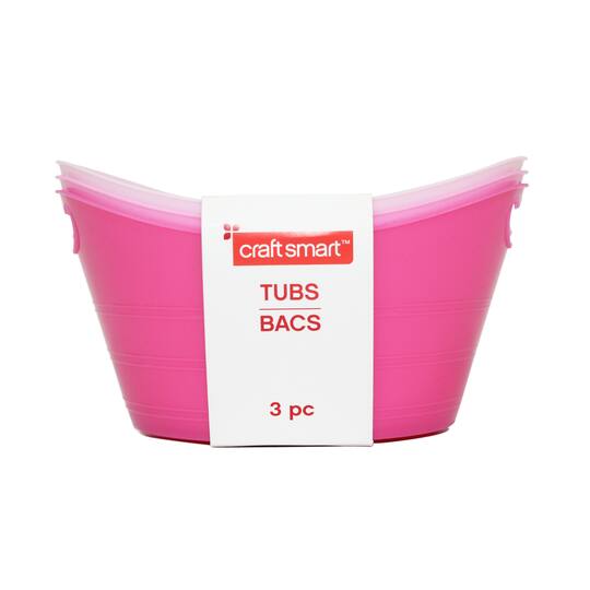 Shop For The Mini Plastic Tubs By Craft Smart 3ct At Michaels